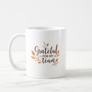 Caneca De Café Agradecido por Minha Equipe Ação de Graças Persona