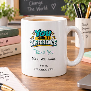 Caneca De Café Agradecimento ao professor Obrigado
