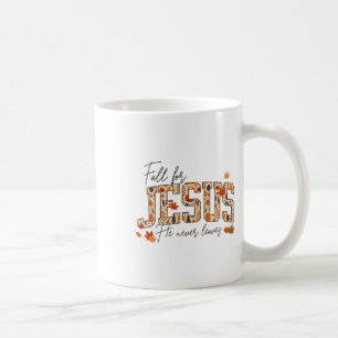 Caneca De Café Agradecimento Cristão de Outono Para Jesus Ele Ne