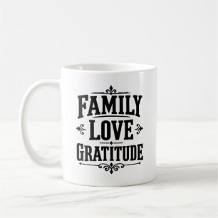 Caneca De Café Agradecimento de Ação de Graças em Família