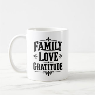 Caneca De Café Agradecimento de Ação de Graças em Família