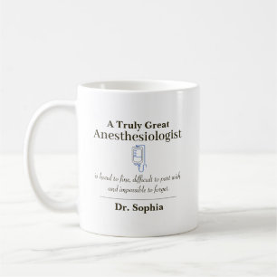 Caneca De Café Agradecimento Personalizado ao Grande Anestesiolog