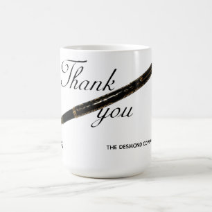 Caneca De Café Agradecimento Personalizado com Tinta Preta e Bran