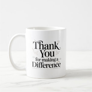 Caneca De Café Agradecimento Personalizado Por Fazer a Diferença