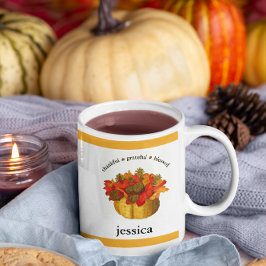 Caneca De Café Agradeço, Abençoado, Personalizado