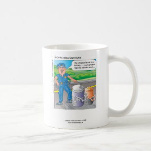 Caneca De Café Agressão Humorista da Polícia e Mug de Café Eng