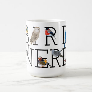 Caneca De Café Agrupamento de Nerd de Pássaros Cinco