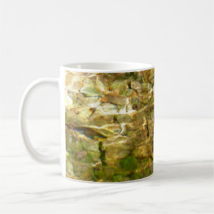 Caneca De Café Água de Fontes Termais Verde-Dourado Natureza