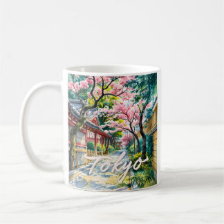 Caneca De Café Água-forte de Flor de Cerejeira de Tóquio Japão Tr