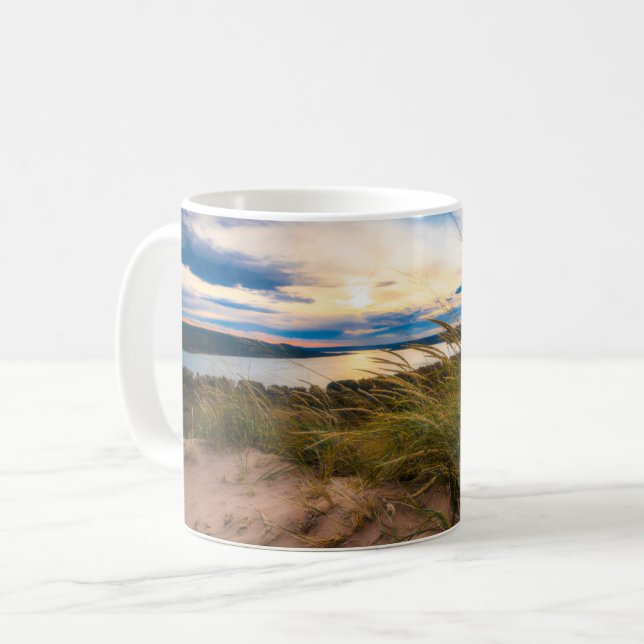 Caneca De Café Água | Glen Lake Sleeping Bear Dunes Michigan (Frente Esquerda)