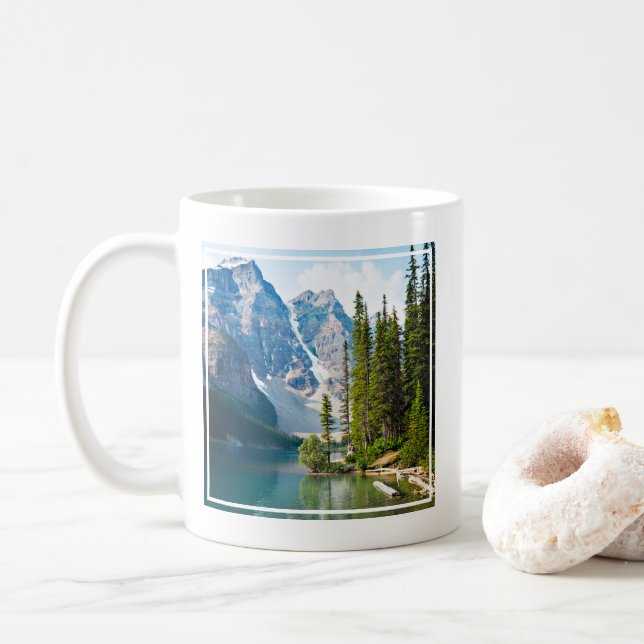 Caneca De Café Água | Lago Moraine, Canadá (Com Donut)