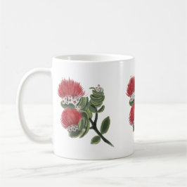 Caneca De Café Água-marinha Tropical Flor de Lehua Havaiana