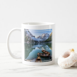 Caneca De Café Água Pragser Wildsee Dolomites Itália