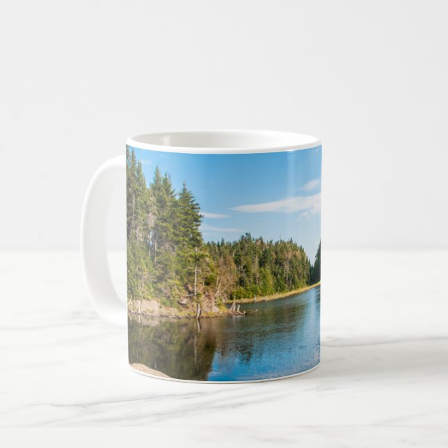 Caneca De Café Água | Spruce Lake Quebec, Canadá (Frente Esquerda)