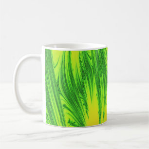CANECA DE CAFÉ ÁGUA VERDE E AMARELA