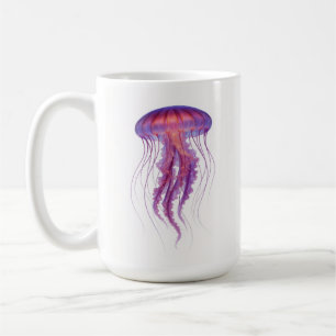Caneca De Café Água-viva-azul-roxa