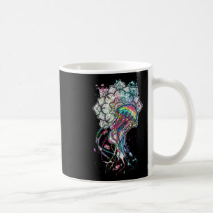 Caneca De Café Água-viva em Aquarela Chakra Animal Marinho Yoga B