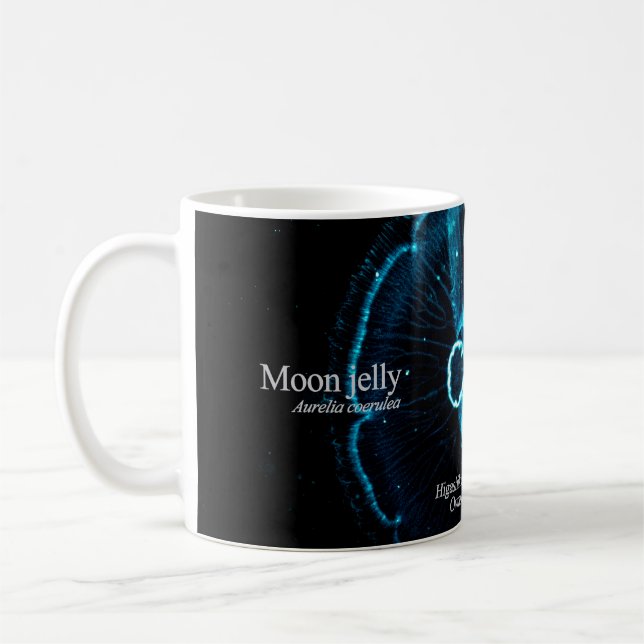 Caneca De Café Água-viva Lua no Espaço Subaquático (Esquerda)