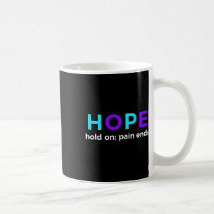 Caneca De Café Aguarde; Dor Termina Sensibilização Para A Prevenç