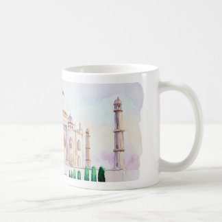 Caneca De Café Aguarela Taj Mahal
