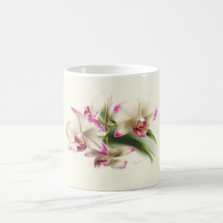 Caneca De Café Aguarela uma orquídea, de Phalaenopsis -