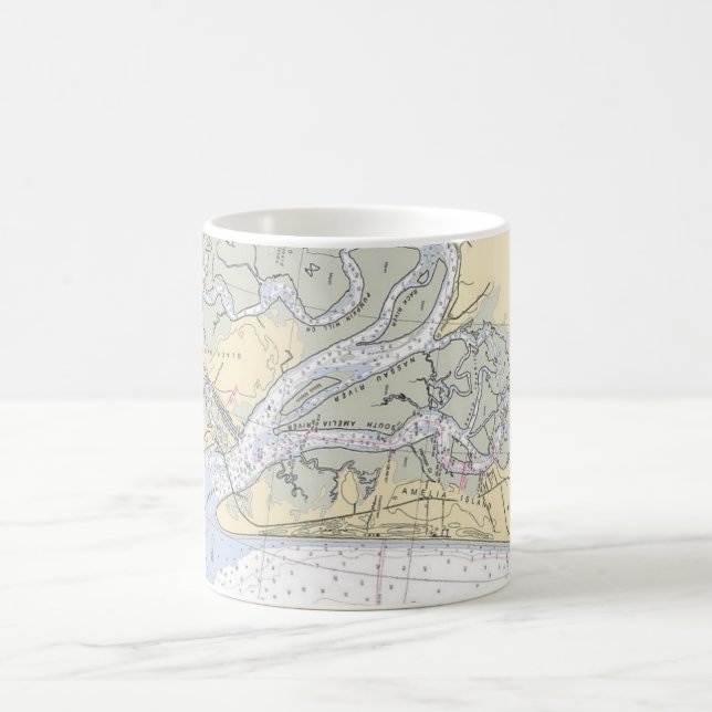 Caneca De Café Águas barcos da Amelia Island Flórida Mug (Centro)