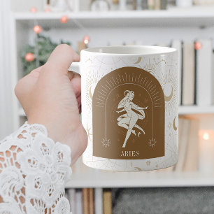 Caneca De Café Águas Místicas Estrelas Zodiosas Horoscópio