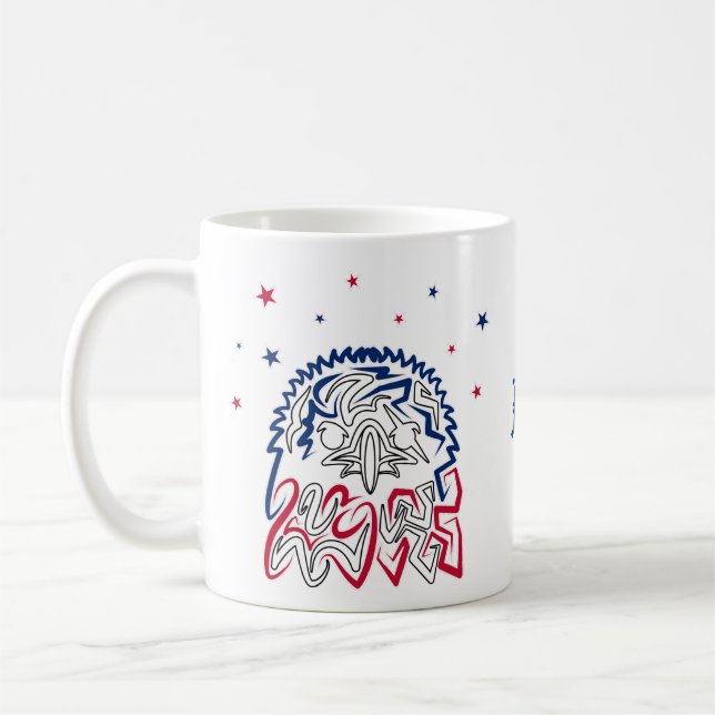 Caneca De Café Águia Americana do Dia da Independência (Esquerda)