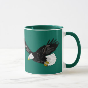 Caneca de café Águia Americana Voadora
