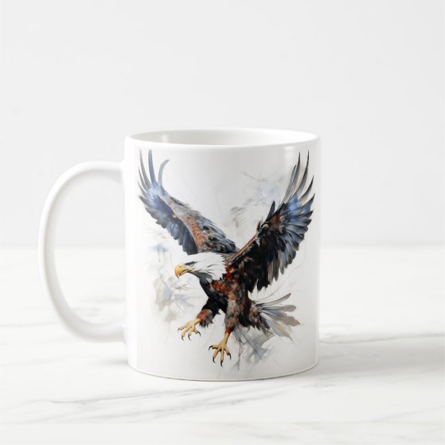 Caneca De Café Águia Bald Patriótica (Esquerda)