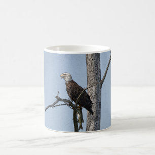 Caneca De Café Águia Balda com um peixe