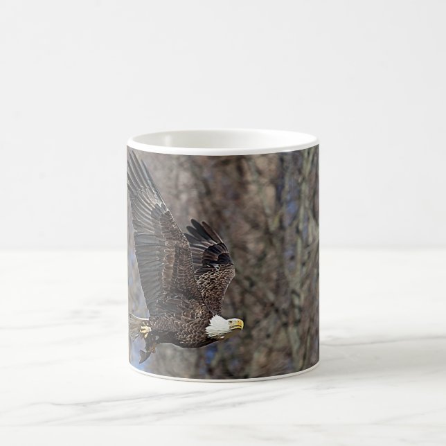 Caneca De Café Águia-careca com um peixe-gato (Centro)