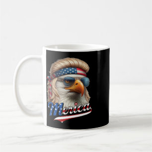 Caneca De Café Águia Careca Merica 4 de Julho Águia Loira Mullet