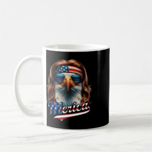 Caneca De Café Águia Careca Merica 4 de Julho Mullet de Águia Eng