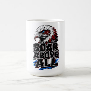 Caneca De Café Águia Careca Poderosa Arte para Voar Acima de Tudo