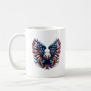 Caneca De Café Águia de bandeira americana, Clipe de Sublimação P