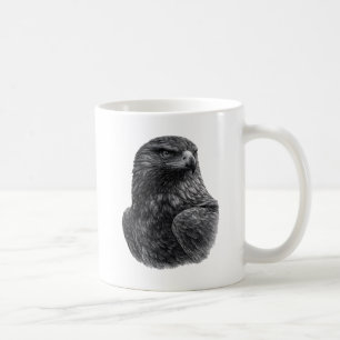 Caneca De Café Águia Dourada Preto e Branco