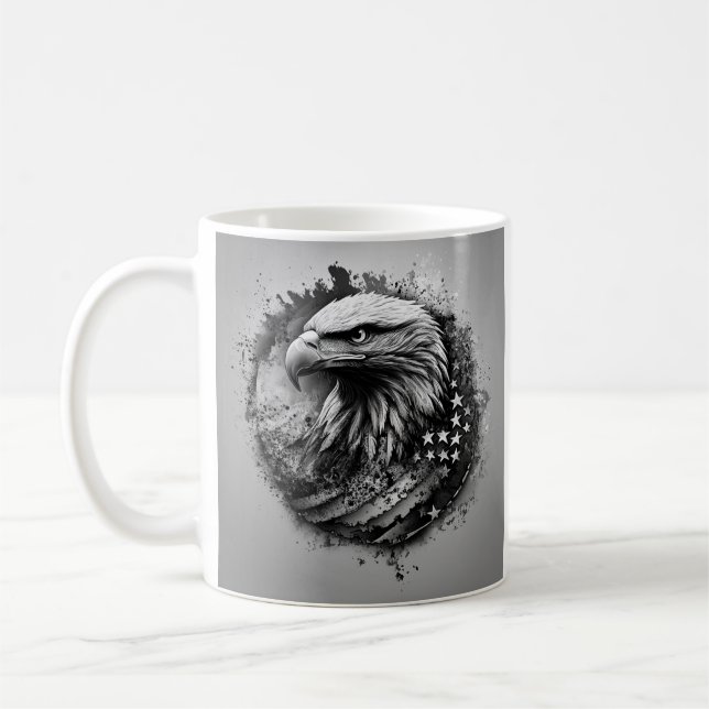 Caneca De Café Águia negra e branca americana (Esquerda)
