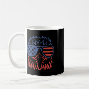 Caneca De Café Águia Patriótica 4 De Julho Bandeira Americana Dos