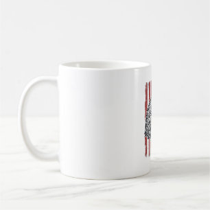 Caneca De Café Águia Patriótica Bandeira Americana Gravura Vintag