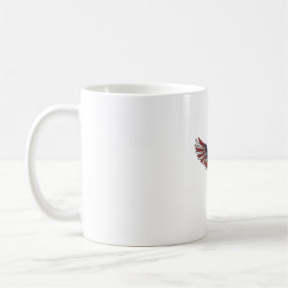 Caneca De Café Águia Patriótica Desenho Vetorial de Gravura Vinta