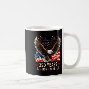 Caneca De Café Águia Patriótica dos EUA Aniversário de 250 250º 4