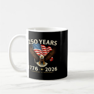 Caneca De Café Águia Patriótica dos EUA Aniversário de 250 anos 2