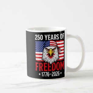 Caneca De Café Águia Patriótica dos EUA Aniversário de 250 anos 2