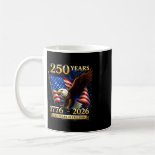 Caneca De Café Águia Patriótica E Bandeira 250 Anos 1776-2026 4º