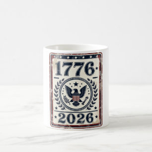 Caneca De Café Águia Patriótica Vintage 1776 2026