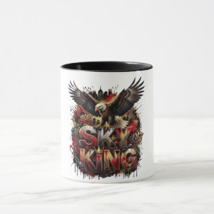 Caneca de Café Águia Rei do Céu Arte de Vida Sel