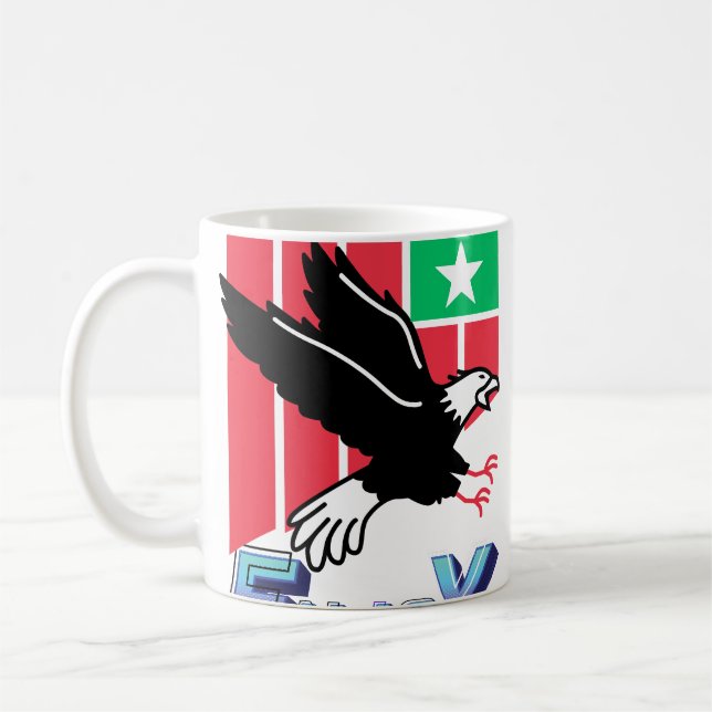 Caneca De Café águia voadora, bandeira dos EUA, simbólico, patrio (Esquerda)