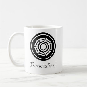 Caneca De Café Agulha Floral Groove, Preta