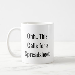 Caneca De Café Ah, Isso Pede uma Planilha, Analista Engraçado